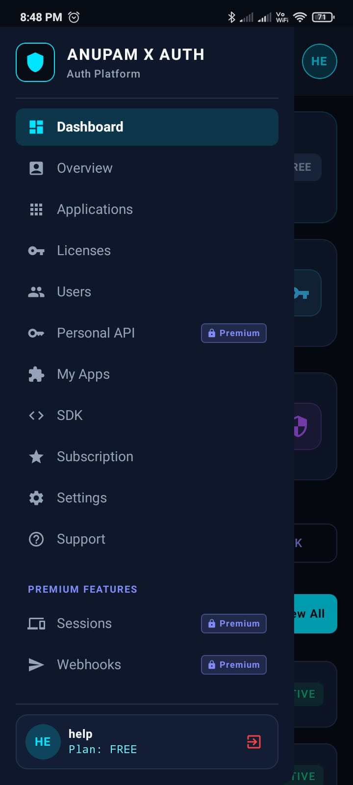 ANUPAM X AUTH Android — Applications