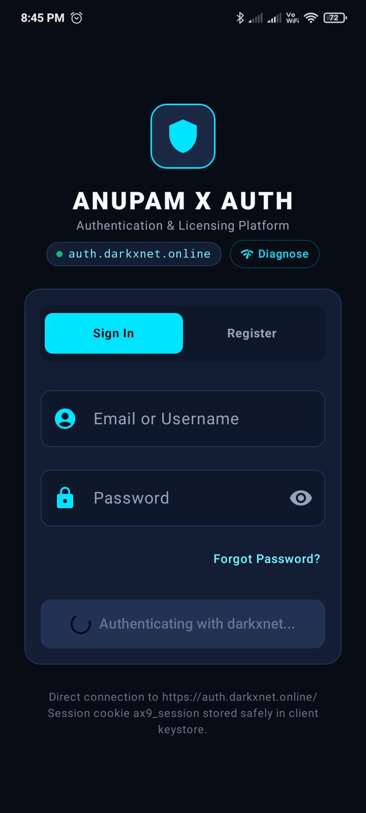 ANUPAM X AUTH Android — Licenses
